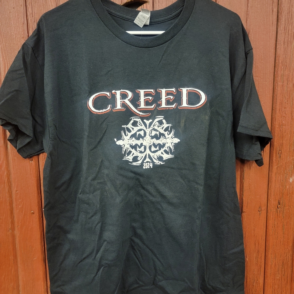 Creed 2024 Black Size Large Graphic T-Shirt Concert Tee